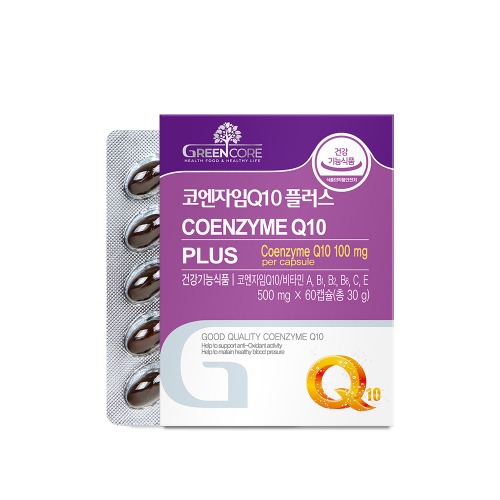 그린코어 - 코엔자임 Q10 플러스 500mg x 60캡슐(오프라인 판매전용)