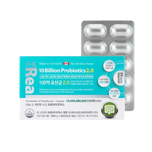 품절) 더 리얼 - 100억 유산균 2.0 500mg x 60캡슐