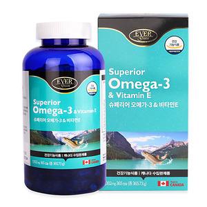 단종)에버그린 - 슈페리어 오메가3 &amp; 비타민E 1002mg x 365캡슐(오프라인 판매전용)